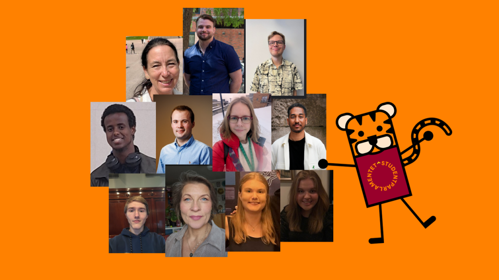 Bilde av kandidatene og tigeren